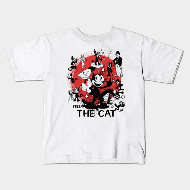Felix the cat fan Kids T-Shirt by Iravgustane